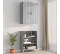 vidaXL Hanging Wall Cabinet Grey Sonoma 69.5x34x90 cm