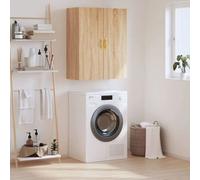 Wall Cabinet Sonoma Oak Engineered Wood 2 Door Wall-Mounted 69.5x34x90 cm Slim
