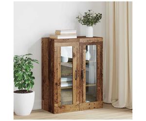 Hanging Wall Cabinet Old Wood 69.5x34x90 cm Engineered Wood 2 Door Slim Storage
