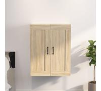 Hanging Wall Cabinet Sonoma Oak Engineered Wood Metal 69.5x32.5x90 cm Bathroom