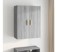vidaXL Hanging Wall Cabinet Grey Sonoma 69.5x34x90 cm 01 UK HOT