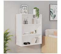 Hanging Wall Cabinet White Engineered Wood 69.5x32.5x90 cm Modern Storage Ideal
