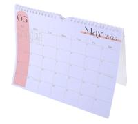 Hanging Wall Calendar Monthly Planner with Large Blocks | Paper Twin Wire Binding, Hanging Hook, Simple Elegant Style, for Home Organisers and Office Workers