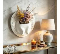 Hanging Wall Planter for Indoor Plants,Plastic Cowgirl Hat Vase, Western Themed Hat Shaped Planter Vase,Wall Vases for Bathroom, Living Room, Office, and Home Deco (White)