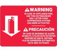 Hanging Wall Plaque Fire Extinguisher Instruction Warning Bilingual Spanish Plaque Tin Novelty Funny Tin Signs Metal Poster For Bathroom, House, Garden 20x30cm