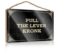Hanging Wall Signs Pull The Lever Kronk Wooden Sign Camper Decorations For Inside Wooden Signs For Cra(23X35CM)