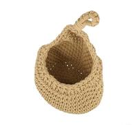 Hanging Wall Vegetable and Fruit Storage Basket, Breathable Handwoven for JUTE and Cotton Rope Organizer for Kitchen, Garden and Entryway, Rustic Farmhouse Style(E（25X31CM）)