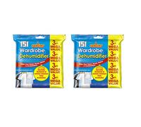 Hanging Wardrobe Dehumidifier | Helps Stop Mould, Damp, Mildew, Moisture and Condensation | Specially Designed To Removes Moisture From Wardrobe - 6pk