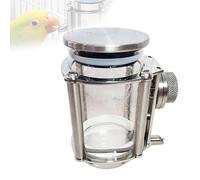 Hanging Water Bottle for Small Animals, No-Drip Dispenser, 350ml Capacity, Glass with Stainless Steel Nozzle for Birds, Rabbits, Rodents