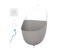 Hanging Waterless Urinal, Wall Mounted Camping Urinal, PP Material, with Drain Pipe and Stopper, Compact and Portable, for Outdoor Travel(Grey)