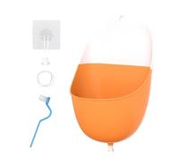 Hanging Waterless Urinal, Wall Mounted Camping Urinal, PP Material, with Drain Pipe and Stopper, Compact and Portable, for Outdoor Travel(Orange)
