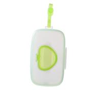 Hanging Wet Tissue Box Portable PP Wipes Holder for Baby | One-handed Opening, Reusable Storage, Moisture Locking, Green Finish, for Dining Chairs and Shopping Bags