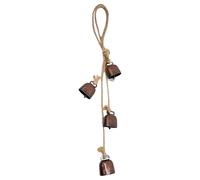 Hanging Wind Chimes - Christmas Tree Bell Ornaments | Hangable Loud Bell | 4 Pieces Long Distance Horse Iron Bells | Farm Animal Bells with Rope for Hangable Decoration | Outdoor Decorative Bêlls