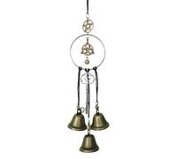 Hanging Witch Bells - Door Hangers Witch Wind Chimes, Wreath Magic Wind Chime| Rustic Winds Chimes Decor | Witches Bell,for Home Porch Wall Kitchen Office Halloween Christmas Fall Thanksgiving Tree