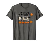 Hanging with My Boos Halloween Ghost Spooky Design Boo Crew T-Shirt