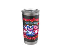 Hanging with My Creeps Cute Voodoo Pastel Goth Teddy Bear Stainless Steel Insulated Tumbler