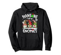 Hanging With My Gnomies Christmas Lights Gnomes Family Xmas Pullover Hoodie