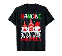 Hanging with My Gnomies Family Gnome Christmas Pajamas T-Shirt