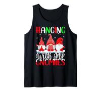 Hanging with My Gnomies Family Gnome Christmas Pajamas Tank Top