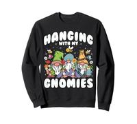 Hanging With My Gnomies Flower Garden Gnome Gardener Sweatshirt