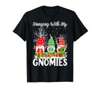 Hanging with My Gnomies Funny Family Gnome Christmas T-Shirt