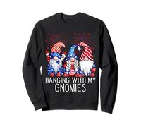 Hanging With My Gnomies Funny Fireworks Gnome 4th Of July Sweatshirt