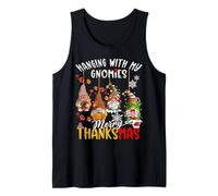 Hanging with My Gnomies Merry Thanksmas Thanksgiving Xmas Tank Top
