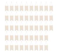 Hanging Wood Sign Unfinished Blank Wooden Plaque DIY Craft with Twine for Holiday Wedding Decorations Poplar Plywood 14.5x9cm 48Pcs