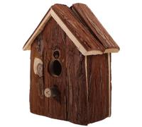 Hanging Wooden Bird Nesting Box for Garden Backyard Birdhouse | Natural Realistic Finish, Under-tree Placement, Comfortable Warm Shelter for Birds