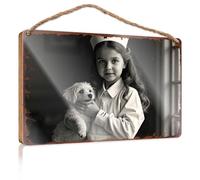 Hanging Wooden Plaque Vintage Nurse With Cute Puppy Portrait Wooded Sign Christmas Signs For Home Decor Gifts For Husbands(20X30CM)
