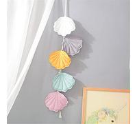 hanging woven ornaments， 1 x Nordic Handmade Woven Macrame Tapestry Pendant, Shells Leaves Wall Hanging Boho Wall Decoration for Children's Dormitory Children's Bedroom (Leaf Style) (Color : Muschels