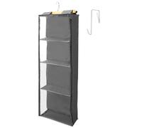 Hanging Yarn Storage with 4 Large Pockets and Zippers Clear Knitting Organizer Storage Wall Display Knitting and Crochet Organizer Large Capacity Yarn Ball Storage for Knitting Needles Crochet Hooks !