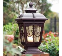 Hangingp Modern Mid-Century Style Post Lights, Exterior Postps Fixture,Ip54 Waterproof Rustproofp Aluminum Pillarps Glass Lantern for Porch House Pathway Fence Yard Garden Patio 1-Pack/C/45Cm