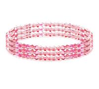 HANGINTHERE 3 Pcs 4mm Austrian Crystal Stretch Bracelets Set for Women,Boxed,Stackable Gift Bracelets for Birthdays, Mother’s Day, One Size, Crystal, no gemstone