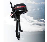HANGKAI 6 HP 2 Stroke Outboard Trolling Motor Marine Boat Engine Water Cooling/Motor Fishing Boat Engine 4400W