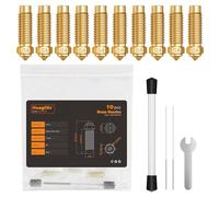 HANGLIFE 0.4mm Nozzles Kit for Elegoo Neptune 4 Plus/Max 3D Printer - 10pcs Brass Nozzles, Includes Cleaning Needles and Wrench - 3D Printer Accessories
