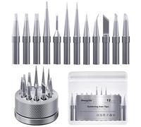 HANGLIFE ET Soldering Iron Tips with Tips Holder for Weller WE1010NA WES51/50 WESD51 WCC101 PES51/50 WEP70 LR21 and More Soldering Stations/Irons - Replacement Solder Tips for Weller Welding Equipment