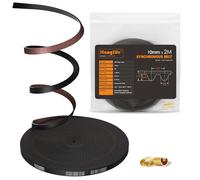 HANGLIFE GT2 Timing Belt with Copper Buckle - 3D Printer Open Synchronous Belt (2mm Pitch) 3D Printer Accessories - 10mm x 2M (6.6ft)