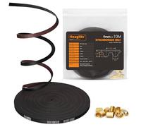 HANGLIFE GT2 Timing Belt with Copper Buckle - 3D Printer Open Synchronous Belt (2mm Pitch) 3D Printer Accessories - 9mm x 10M (32.8ft)