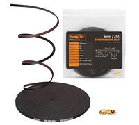 HANGLIFE GT2 Timing Belt with Copper Buckle - 3D Printer Open Synchronous Belt (2mm Pitch) 3D Printer Accessories - 6mm x 2M (6.6ft)