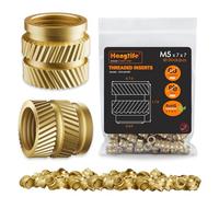 HANGLIFE Threaded Inserts for Plastic, M5 Heat Set Insert for 3D Printing Components and Plastic Parts - Brass Metric Knurled Nuts (50 Pieces)