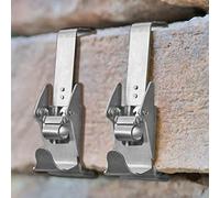 Hangman Brick Hangers Clamps Outdoor Heavy Duty 2-1/4' to 2-3/4' Brick Hooks 30lbs No Wall Damage: No Drill, Holes, Nails or Screws (2 Pack), Metal, (BH-1)
