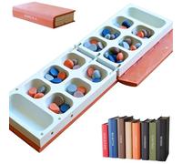 Hangman Game Book - 3D Printed Magnetic Word Guessing Game for Family Gatherings and Parties - Includes Chess, Four in a Row, and Sea Battle Sets
