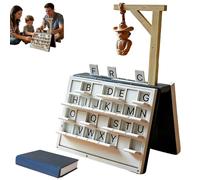 Hangman Game Book,Magnetic Hangma Game Book,Play-Books, Hangman Board, Magnetic Cowboy 3d,Hang Man,3d Printed Four In A Row,Vocabulary Words Spelling (A)