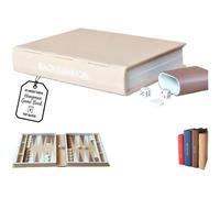 Hangman Game Book,Playbook - Hangman,3D Printed Chess Book, Magnetic Folding Board Game Set, Portable Books Design Game, Vocabulary Words Spelling Challenge Table Board Games (Backgammon)