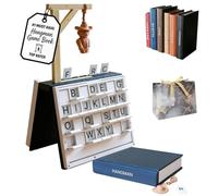 Hangman Game Book - Playbook'd 3D Printed Magnetic Board Game Collection, Includes Four in a Row, Sea Battle, Backgammon & Mancala, Portable Hardcover Book Design Strategy Games for Adults(1PC)