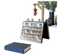 Hangman Game Book,Playbook'd - Hangman,3D Printed Magnetic Chess Set, Four in a Row, Sea Battle, Backgammon, Mancala, Portable Books Design Board Game for Adults(Hangmans) (2 PCS)