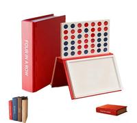 Hangman Game Book | Playbook'd Magnetic Chess Set & Board Game Storage | 3D Printed Backgammon & Word Spelling Challenge for Adults, Family, Travel, Party - Perfect as Book Shelf Games (Four in a Row)