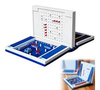 Hangman Game Book, Playbook'd Magnetic Chess Set & Board Game Storage, 3D Printed Backgammon & Word Spelling Challenge for Adults, Family, Travel, Party - Perfect as Book Shelf Games Sea-Battle