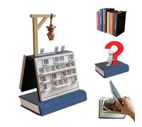 Hangman Game Book | Playbook'd Magnetic Chess Set & Board Game Storage | 3D Printed Backgammon & Word Spelling Challenge for Adults, Family, Travel, Party - Perfect as Book Shelf Games (Hangman)